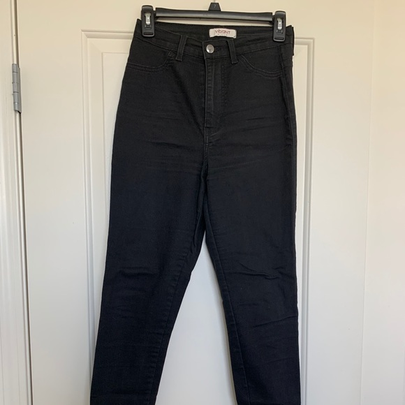 stretchy high waisted black jeans